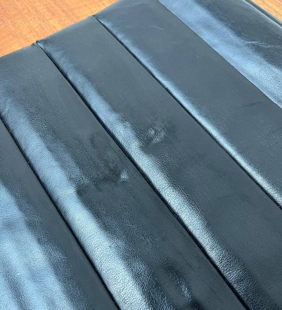 Leather cushion for postmodern Kreuzschwinger chair by Till Behrens, 1980s, set of 2.