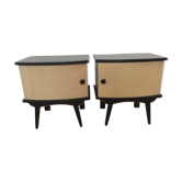 Pair of vintage wooden bedsides 1960