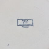 Round hollow dish Sarreguemines U&C Vega - 19th century floral decoration