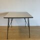 Gray height-adjusted coffee / dining room table, by Rudolf Wolf for Elsrijk