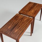 Severin Hansen side tables in rosewood Haslev Denmark 1960