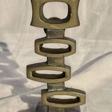 Modernist bronze firewall