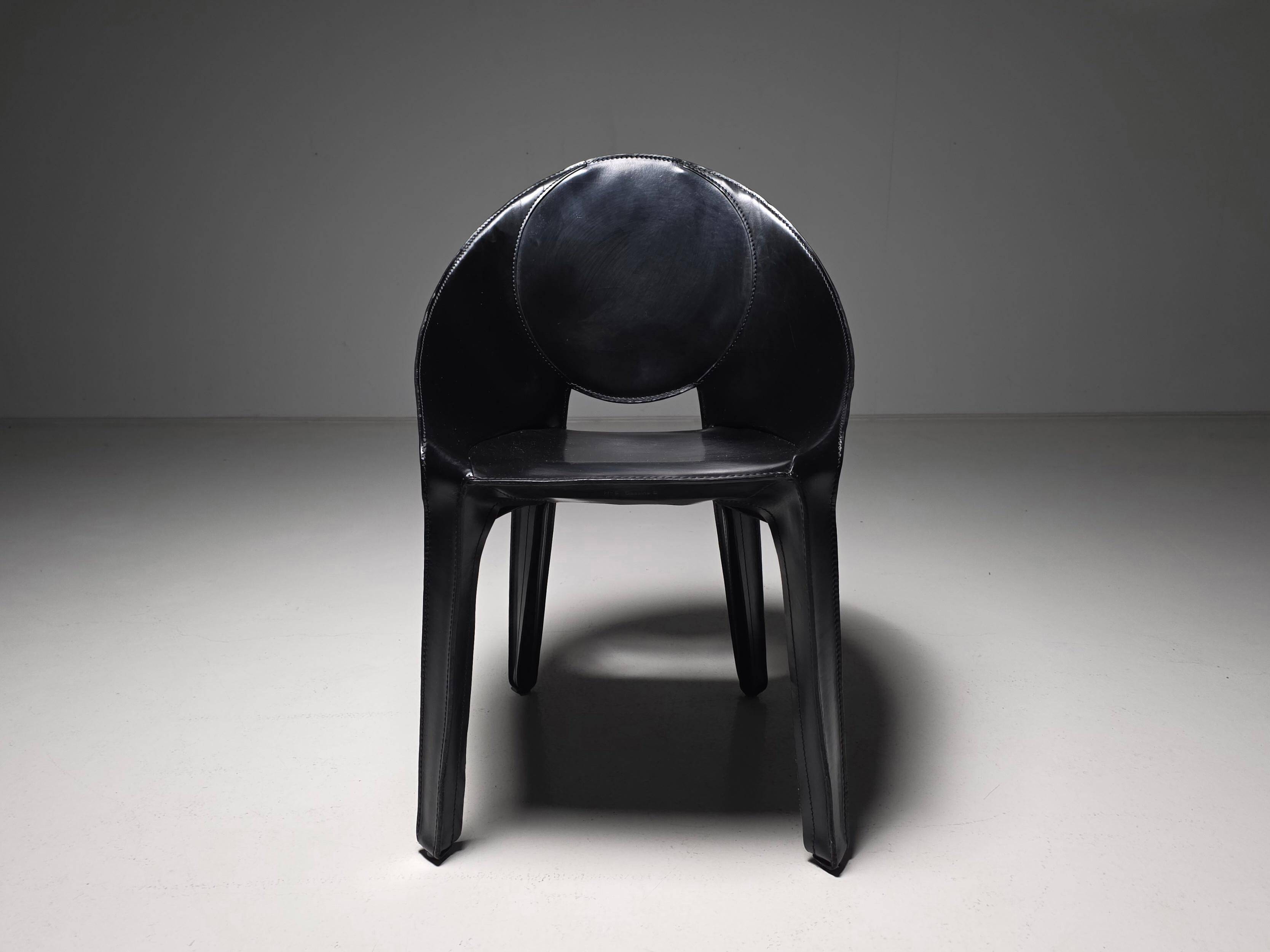 Set of six "Lira" dining chairs by Mario Bellini for Cassina, Italy, 1980s.