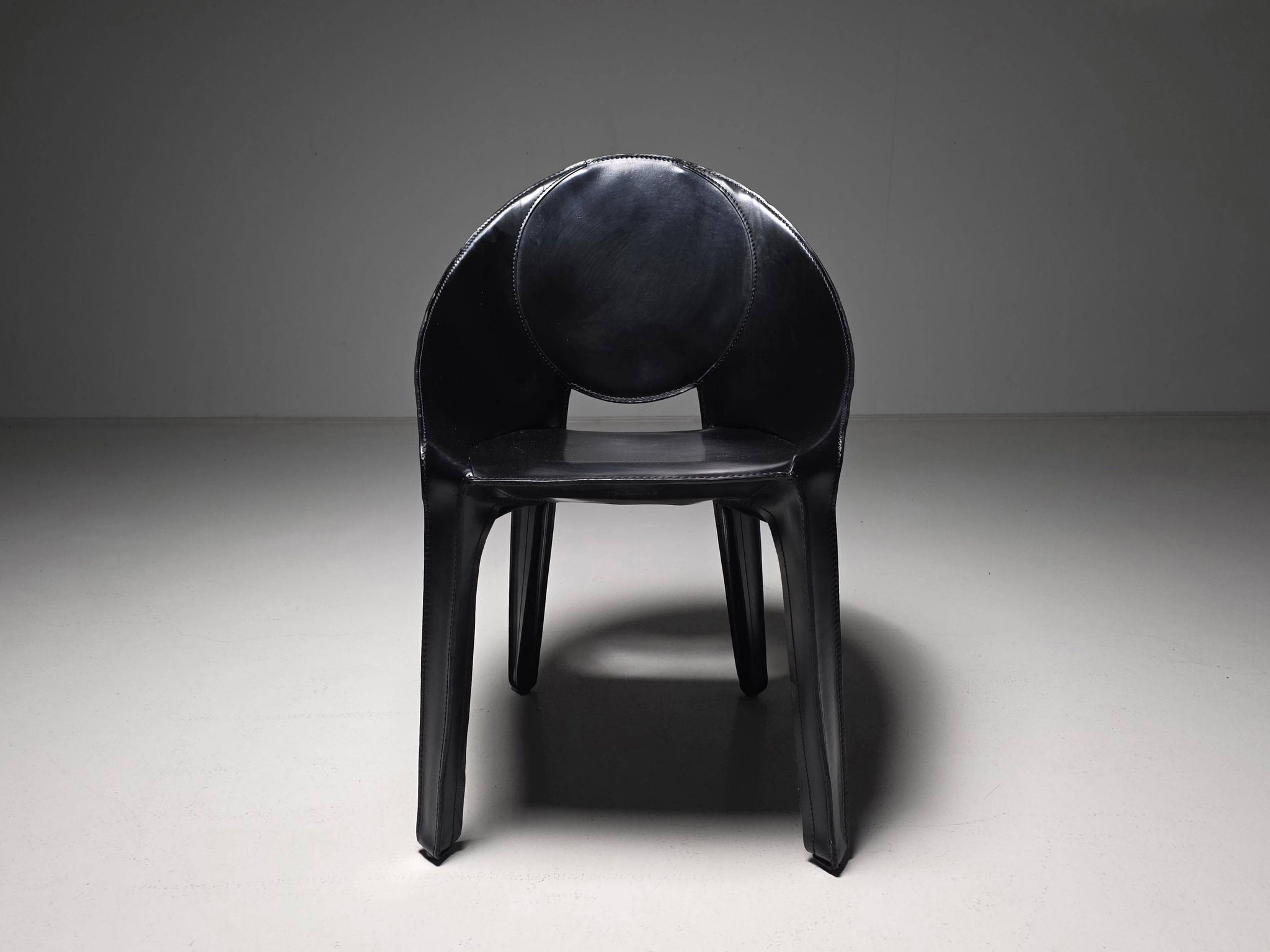 Set of six "Lira" dining chairs by Mario Bellini for Cassina, Italy, 1980s.