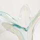 Large Murano vase 1960 transparent white and blue H35.5cm
