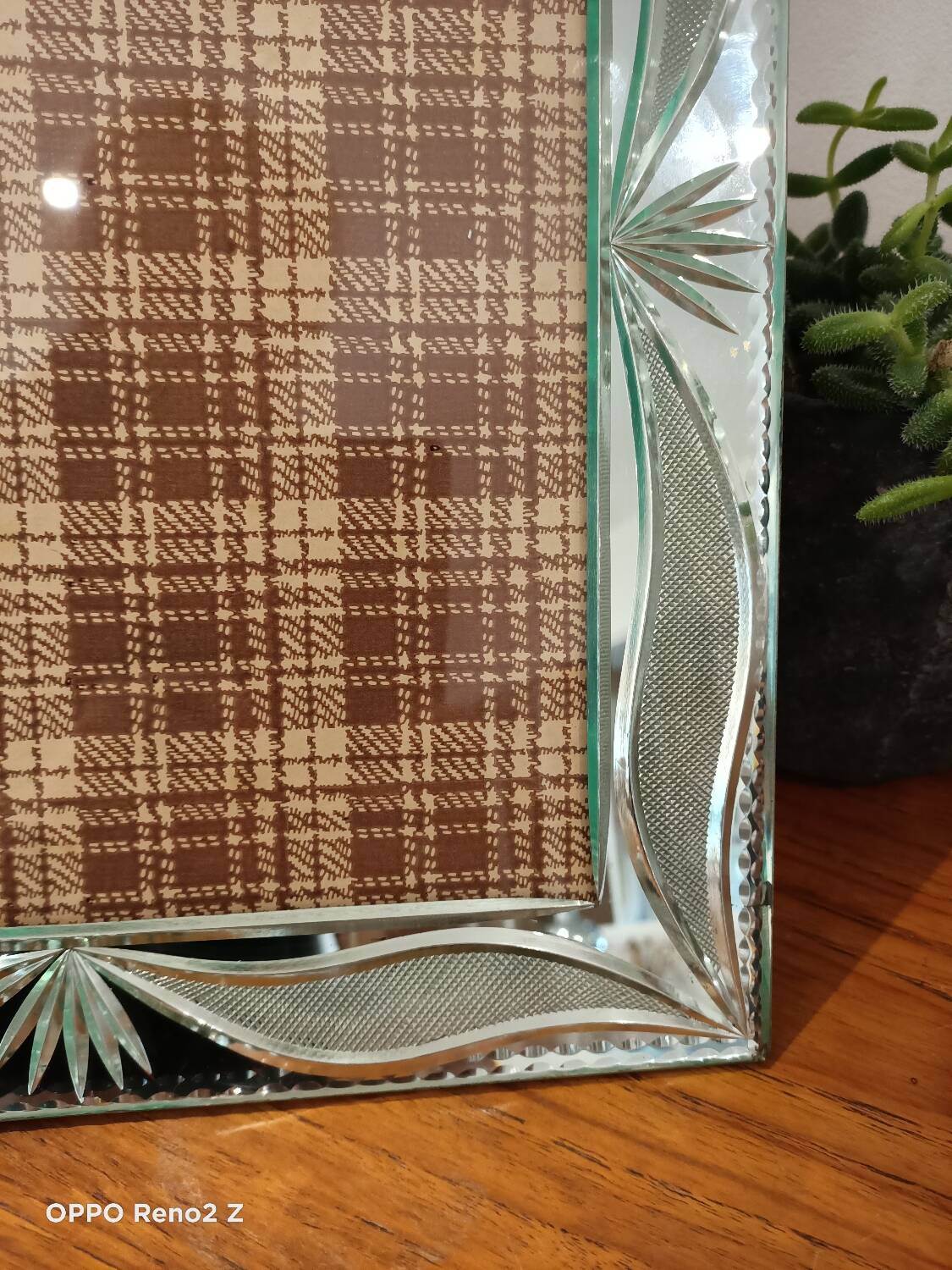 Large chiseled mirror photo frame