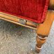 Louis XV 2-seater canapé B. Marly France 1950 solid wood burgundy velvet