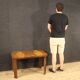 Table basse italienne en bois de noyer dans le style art déco
