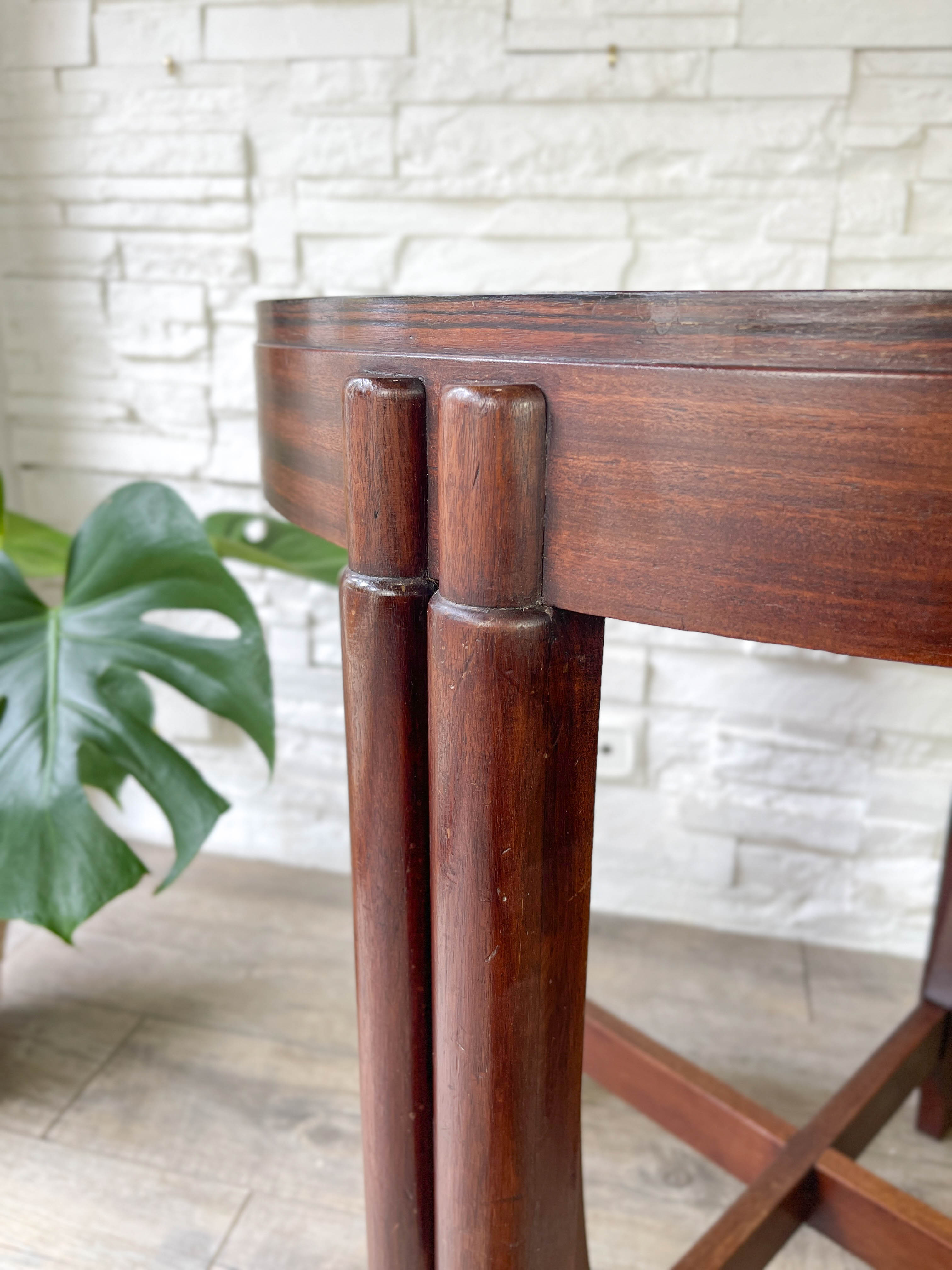 Table basse guéridon art déco en palissandre, 1920s