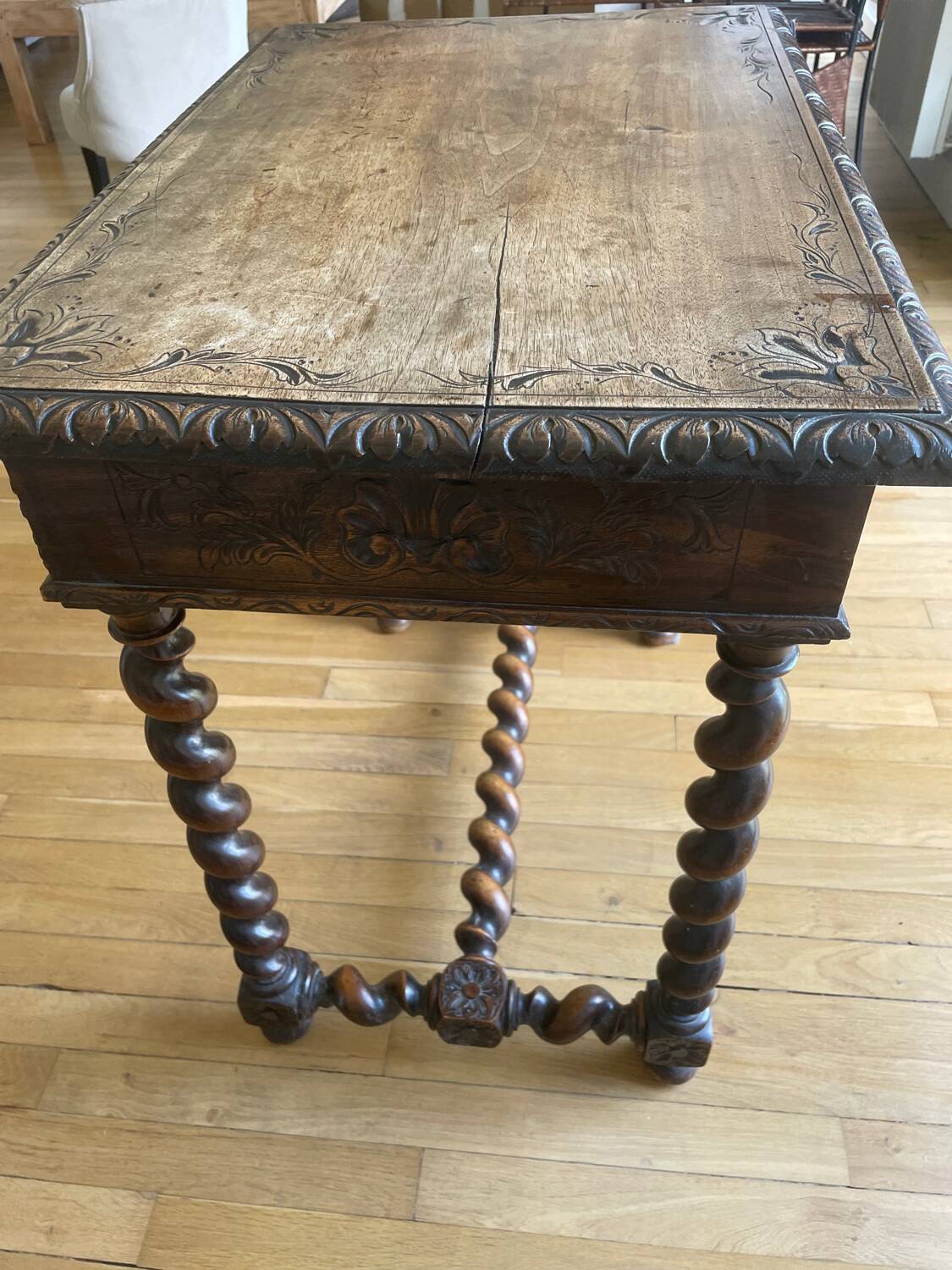 Louis XIII walnut desk – 19th century