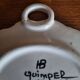 Old Breton ceramic plaque to hang in Quimper faience.