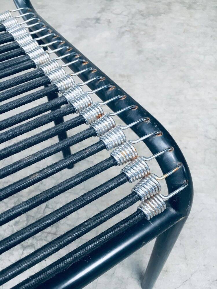 Postmodern sandows chairs attributed to rene herbst for ecart international, 1980s, set of 6