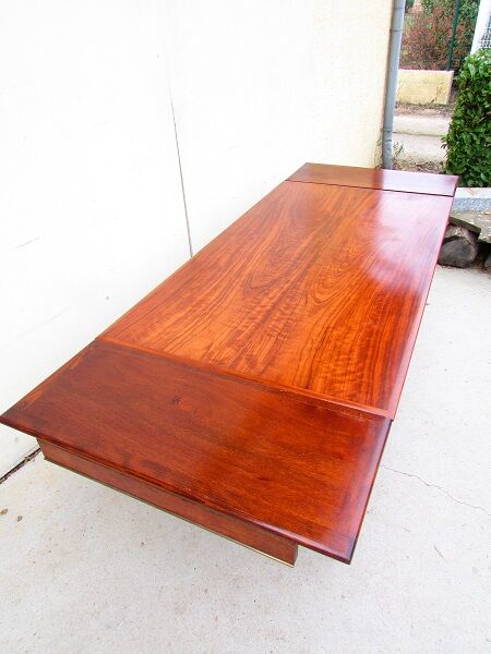 Rectangular table in mahogany with 2 leaves