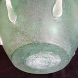 Vase in mint green glass paste, very decorative
