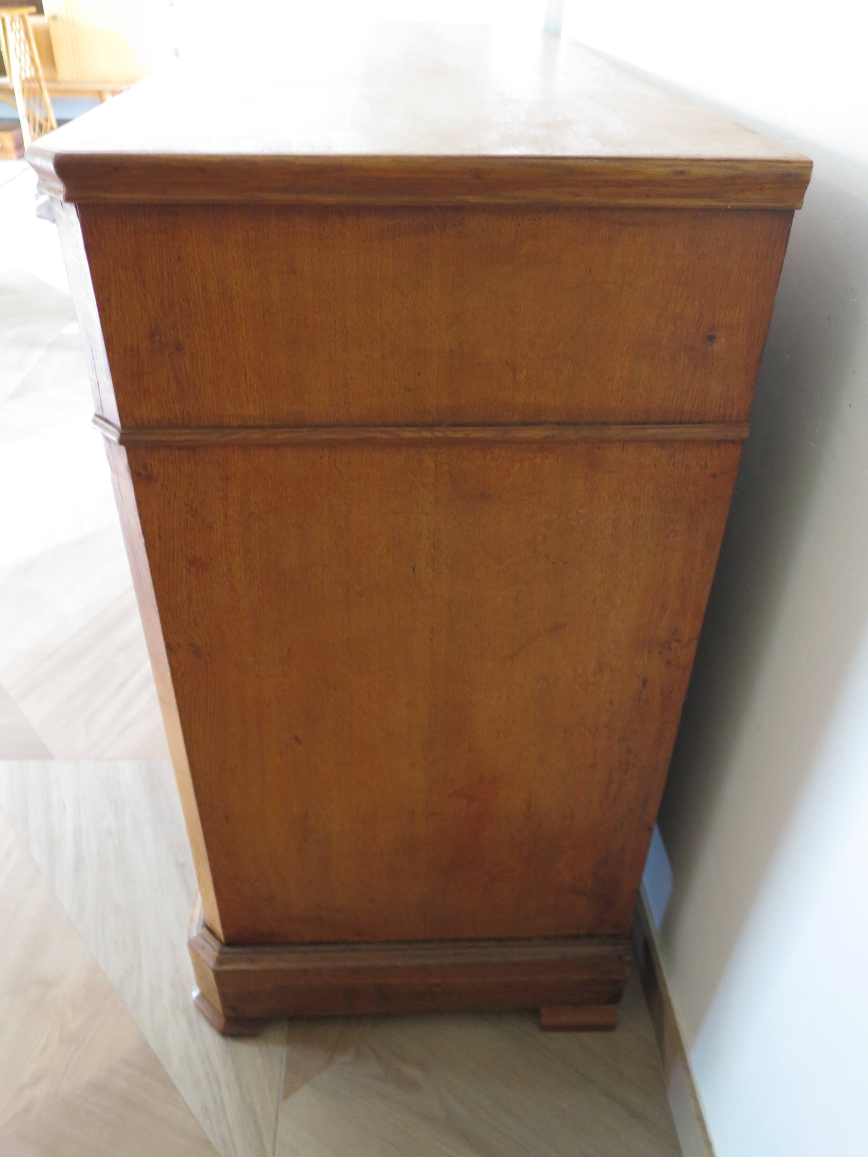Old - Beautiful solid oak sideboard - 2 doors - 2 drawers in golden oak color