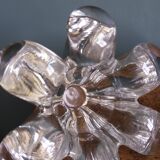 Glass or crystal flower candle holders