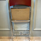 4 vintage folding chairs in chrome