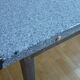 Metal kitchen table with gray speckled enameled top from the 1940s