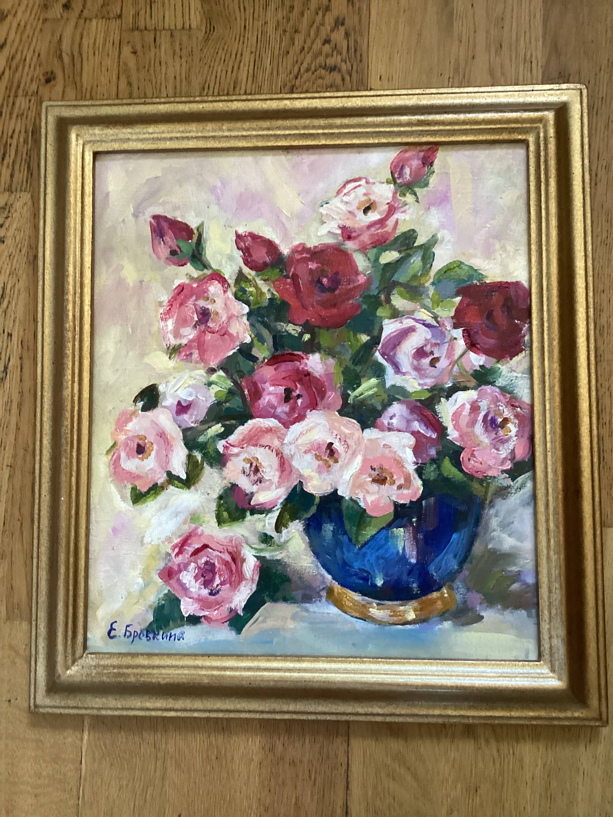 Oil painting on canvas signed, dimensions: height - 49 cm - width - 44 cm -