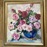Oil painting on canvas signed, dimensions: height - 49 cm - width - 44 cm -