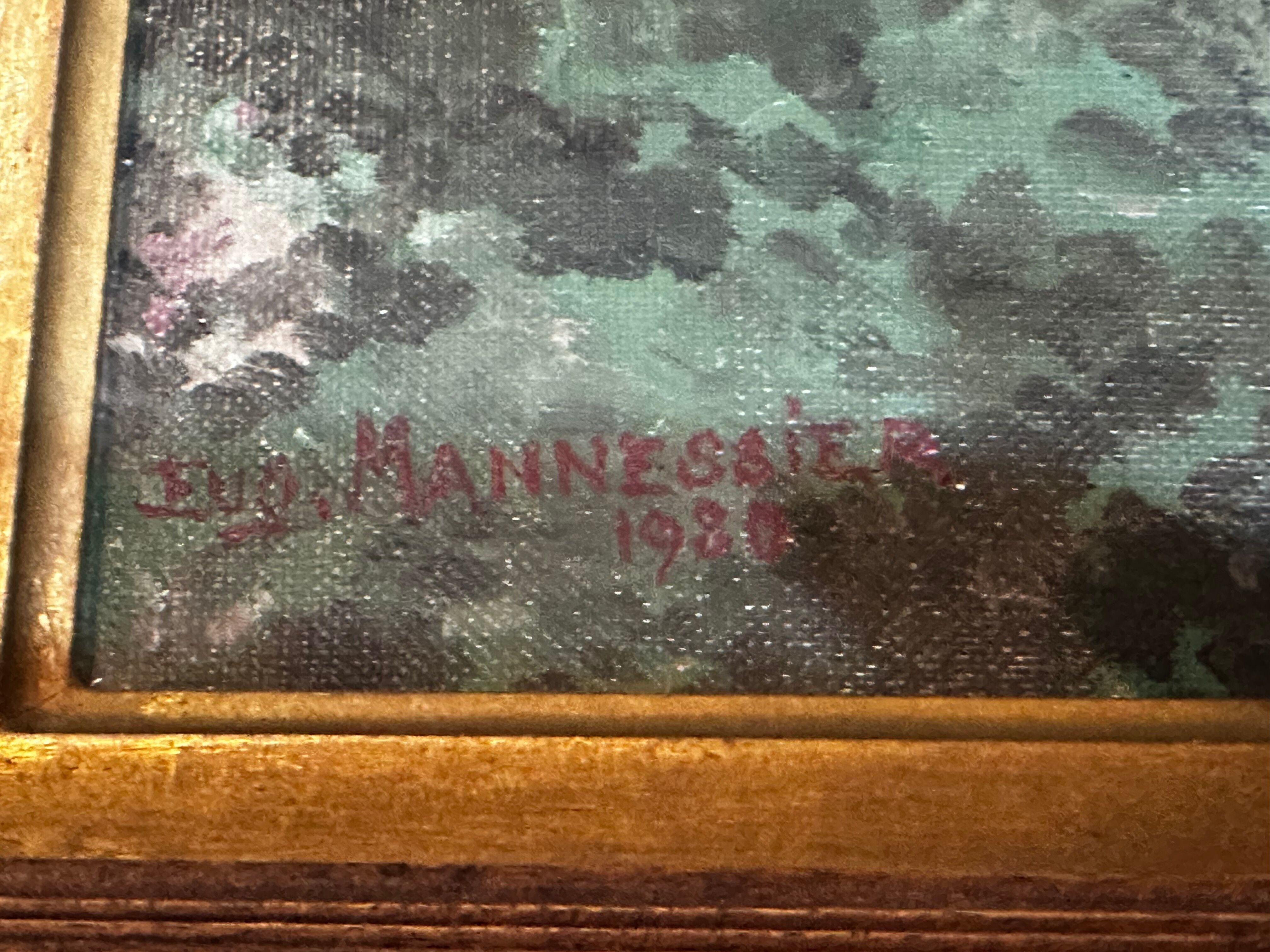 Eugène Mannessier - École de Paris - Paysage Montagne en été - Huile s