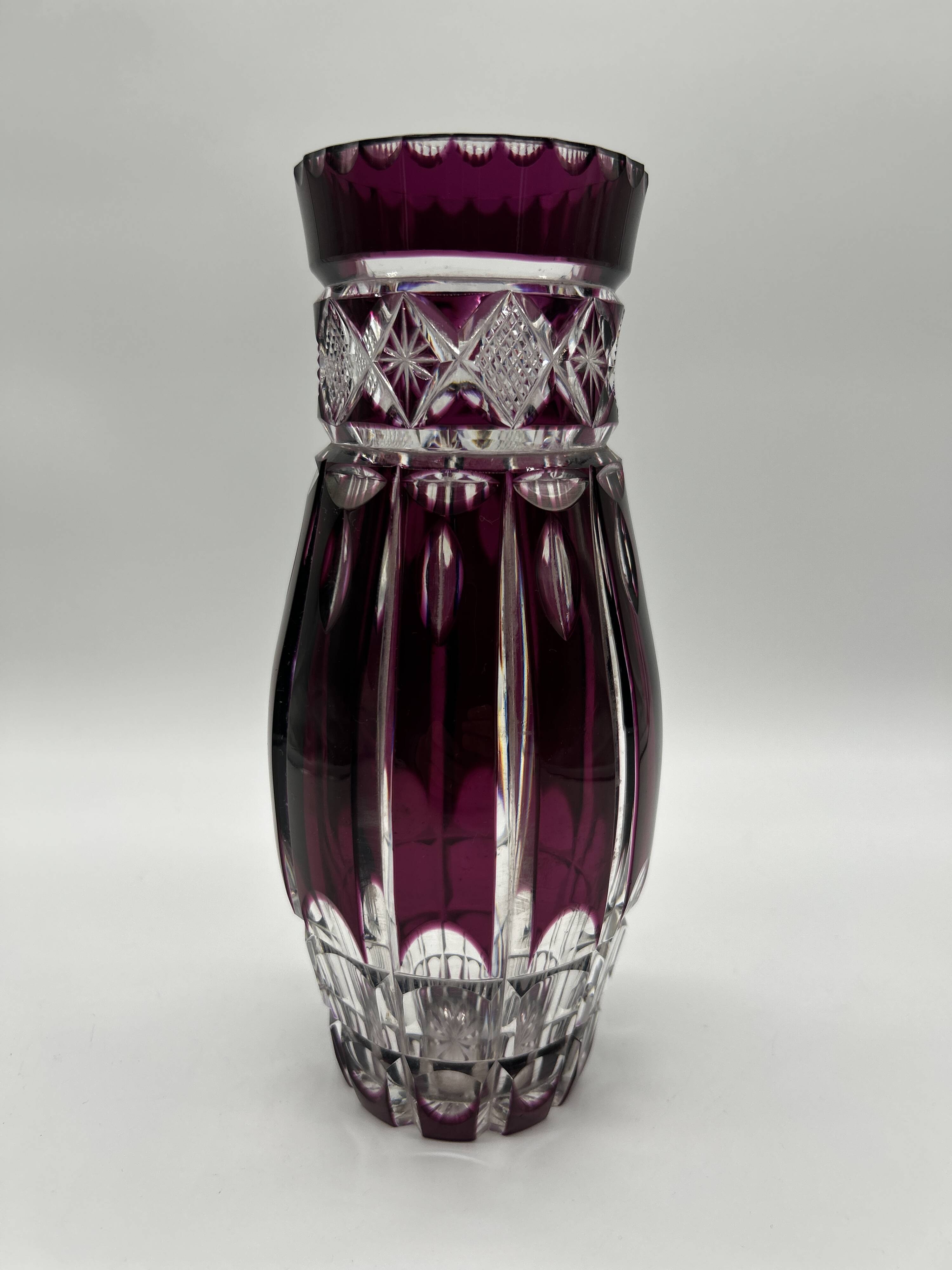 Art deco vase from val saint-lambert - model "m.k.m"