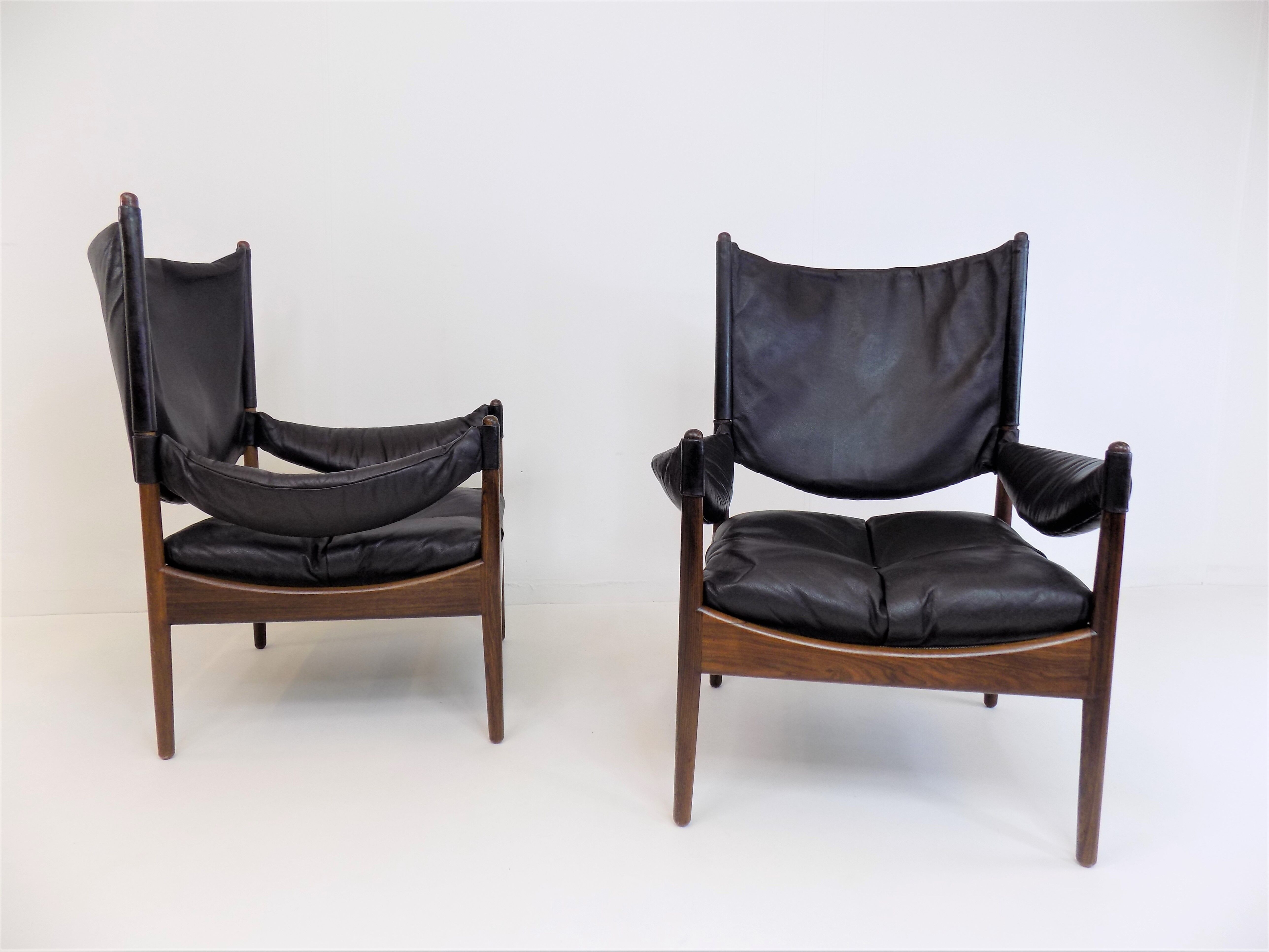 Ensemble de 2 fauteuils en cuir Modus pour Søren Willadsen, Kristian Vedel