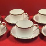 6 ch field haviland limoges porcelain coffee cups white and gold