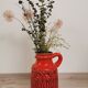 Red Vase Scheurich Vintage