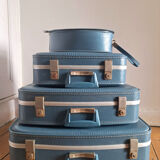 Air France vintage flight attendant nesting suitcase set