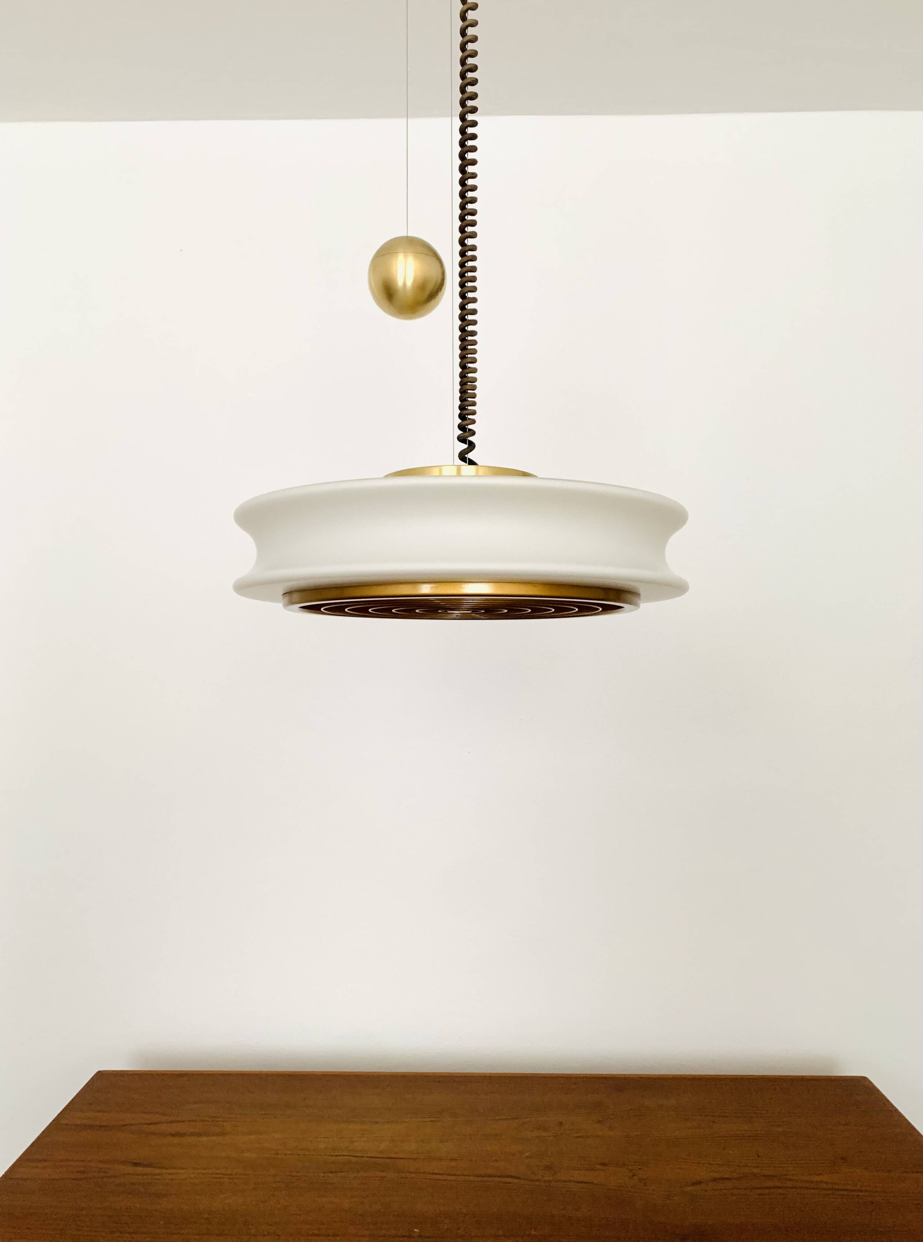 1 of 3 Awesome Adjustable Orion Glass Pendant Lamps from Staff