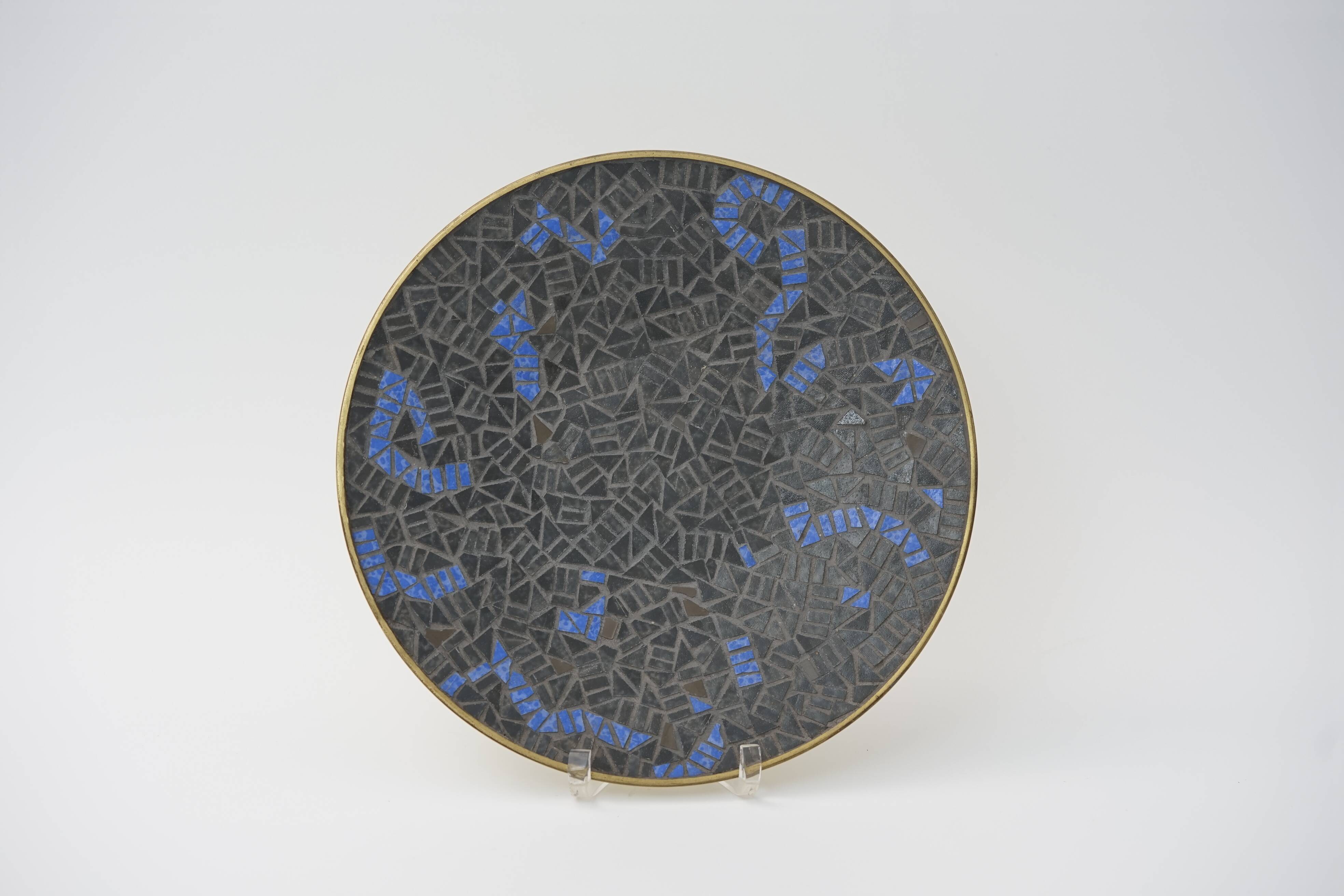 Mid-Century Mosaic Wall Plate by W. Zimmermann for Ritter