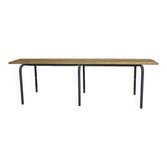 Vintage school/locker room bench in wood and steel