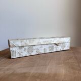 Set of 4 vintage azure blue crackled glass vases – ref. 7239