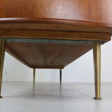 William watting wallnut & brass sideboard for fristho, 1955, denmark