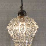 Portable globe lamp in antique glass - mid 20th century