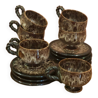 Speckled Vallauris coffee service