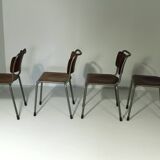 Model 106 Chairs by W. H. Gispen for Delft, 1950s, Set of 4
