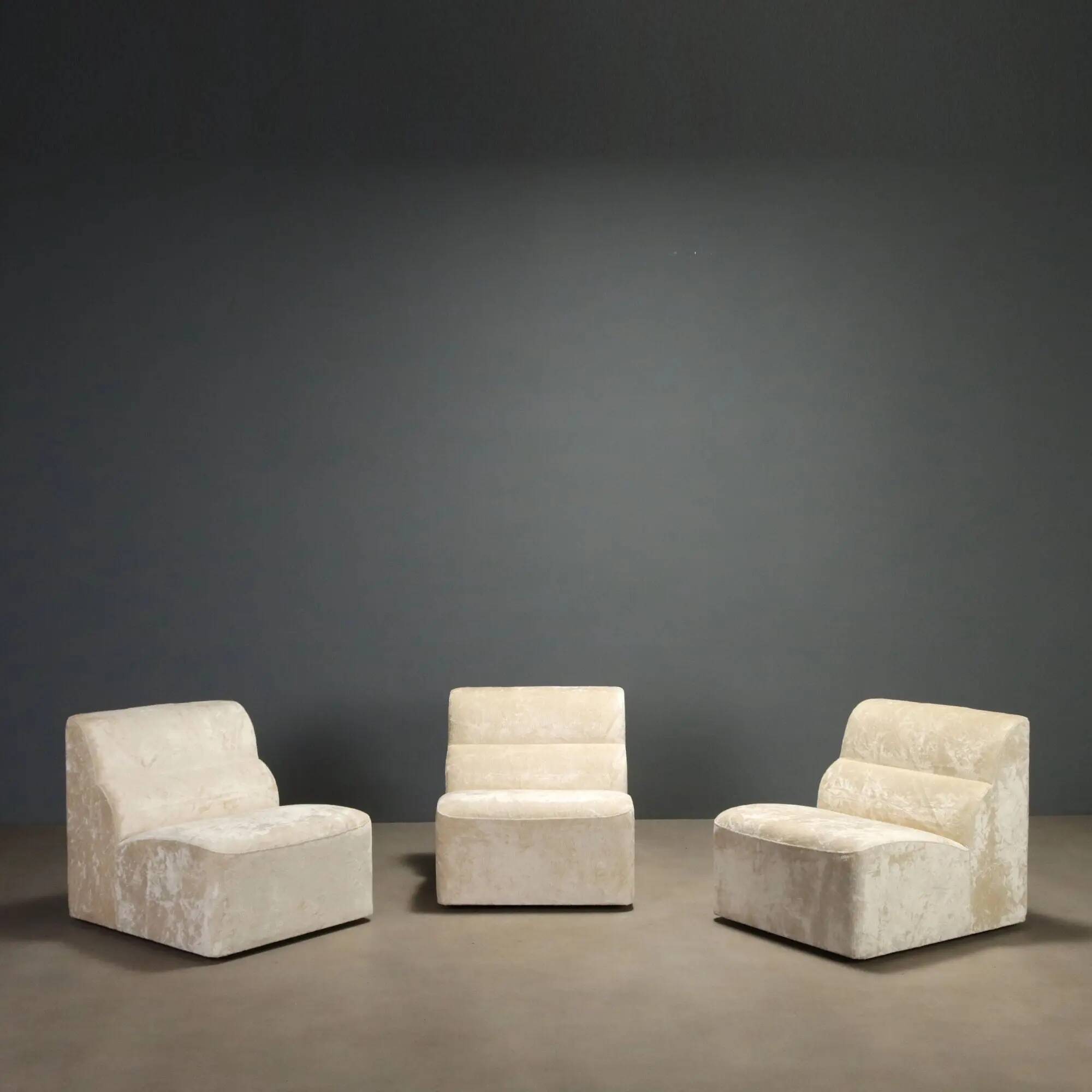 Modular armchairs Antelami Simon Gavina, design Kazuhide Takahama, 1970s