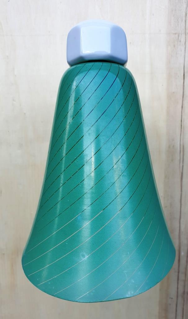 Wall light swan collar green glass Art Deco