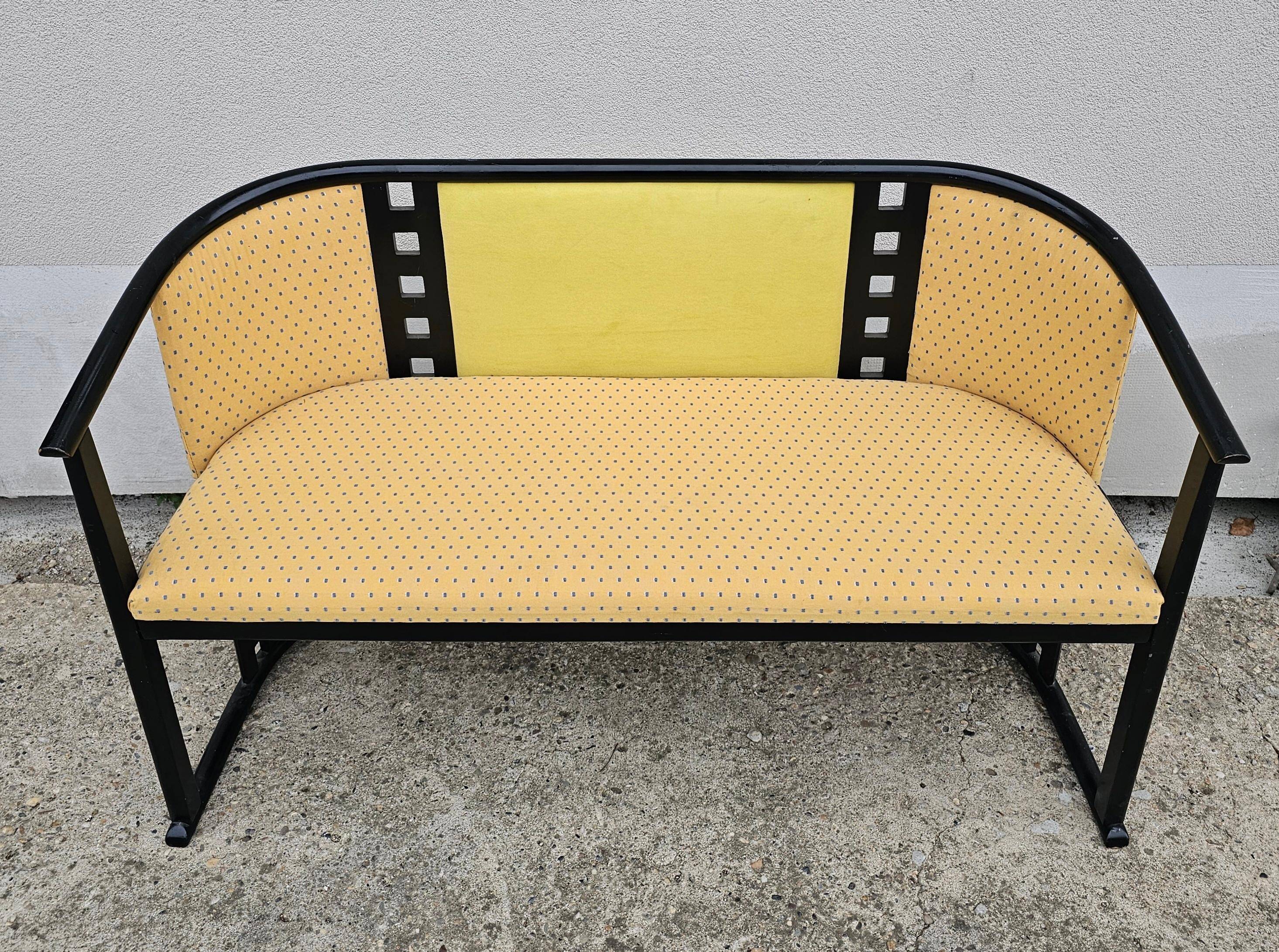 Canapé Jugendstil Josef Hoffmann curved wood beech