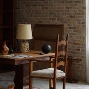 Classic Oak Armchair with Lambswool Upholstery, Mid-Century Danish, 1950s