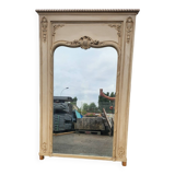 Antique mirror 180 cm – Louis XVI style – Wooden floral sculptures