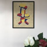 Vilma pasqualini. composition with a hat, 1973. print