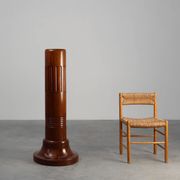 Sculptural Art Deco solid Wooden Pedestal, France ca. 1925