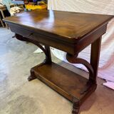 Solid walnut console