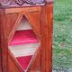 Library in solid oak and walnut, late 19th century