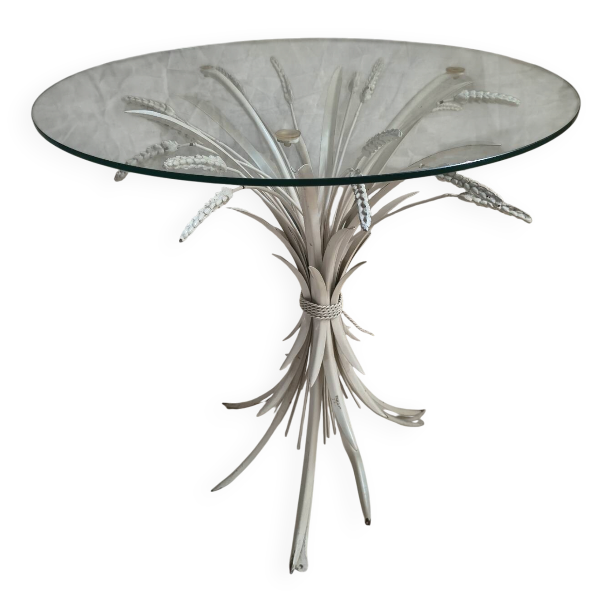 Table basse gerbe de blé fin années 1960