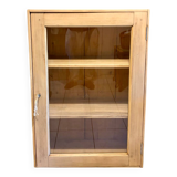 Raw wood display cabinet