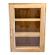 Raw wood display cabinet